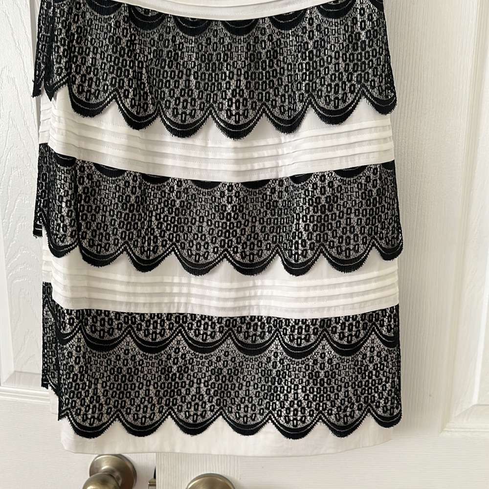 BCBGMaxAzria Black and White Lace Dress - Picture 6 of 8